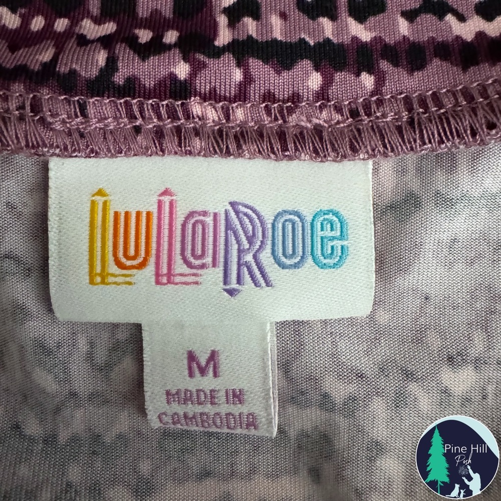 LuLaRoe Olivia High Low Maxi Skirt Dress Womens M Purple Abstract Stretch NWOT - Picture 4 of 7
